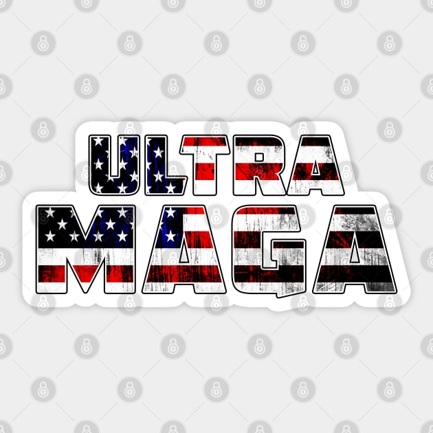 ULTRA MAGA King Trump Biden 2024 Great Sticker by heybert00